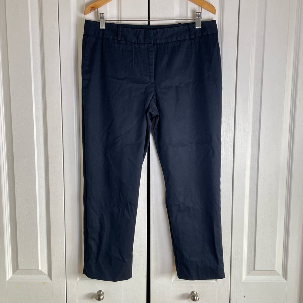 Talbots Signature Classic Trouser Pants Women’s 12 Navy Corporate Office Career